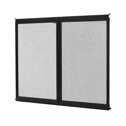 RV Screen Door Protector, 622.3 x 508 mm Door Grille, Easy to Install and Disassemble, Reinforced Breathable Protective Mesh, Aluminum Alloy Camper RV Entry Protector for Pet Protection, Black