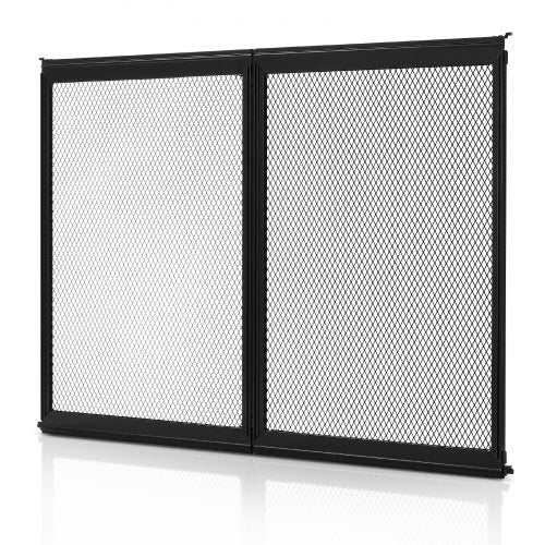 RV Screen Door Protector, 673.1 x 508 mm Door Grille, Easy to Install and Disassemble, Reinforced Breathable Protective Mesh, Aluminum Alloy Camper RV Entry Protector for Pet Protection, Black