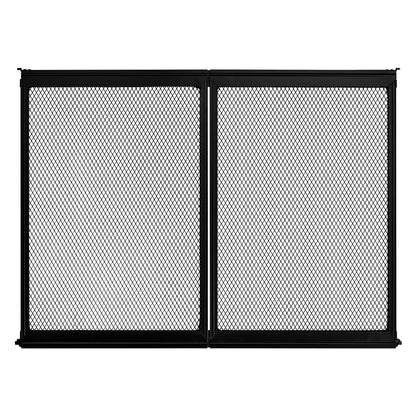 RV Screen Door Protector, 673.1 x 508 mm Door Grille, Easy to Install and Disassemble, Reinforced Breathable Protective Mesh, Aluminum Alloy Camper RV Entry Protector for Pet Protection, Black
