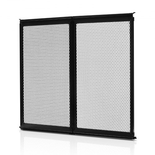 RV Screen Door Protector, 571.5 x 508 mm Door Grille, Easy to Install and Disassemble, Reinforced Breathable Protective Mesh, Aluminum Alloy Camper RV Entry Protector for Pet Protection, Black