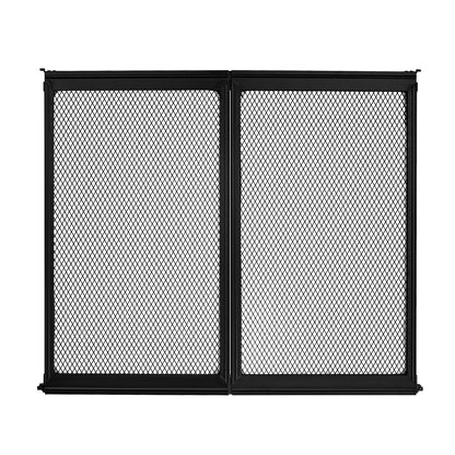 RV Screen Door Protector, 571.5 x 508 mm Door Grille, Easy to Install and Disassemble, Reinforced Breathable Protective Mesh, Aluminum Alloy Camper RV Entry Protector for Pet Protection, Black