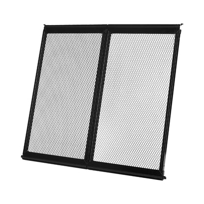 RV Screen Door Protector, 571.5 x 508 mm Door Grille, Easy to Install and Disassemble, Reinforced Breathable Protective Mesh, Aluminum Alloy Camper RV Entry Protector for Pet Protection, Black