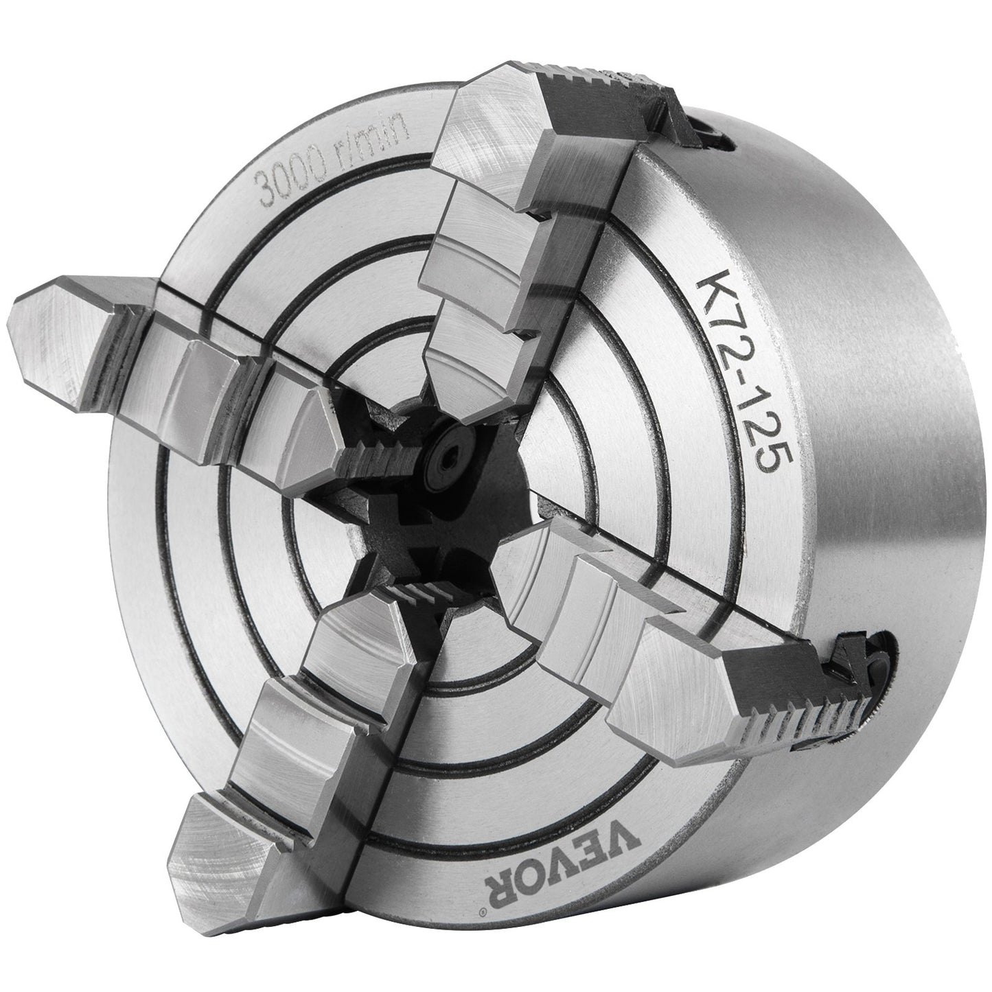 K72-125 5-Zoll-Drehfutter, unabhängig, reversibel, 125 mm, Zubehör für Mini-Drehmaschinen, 4-Backen-Drehfutter