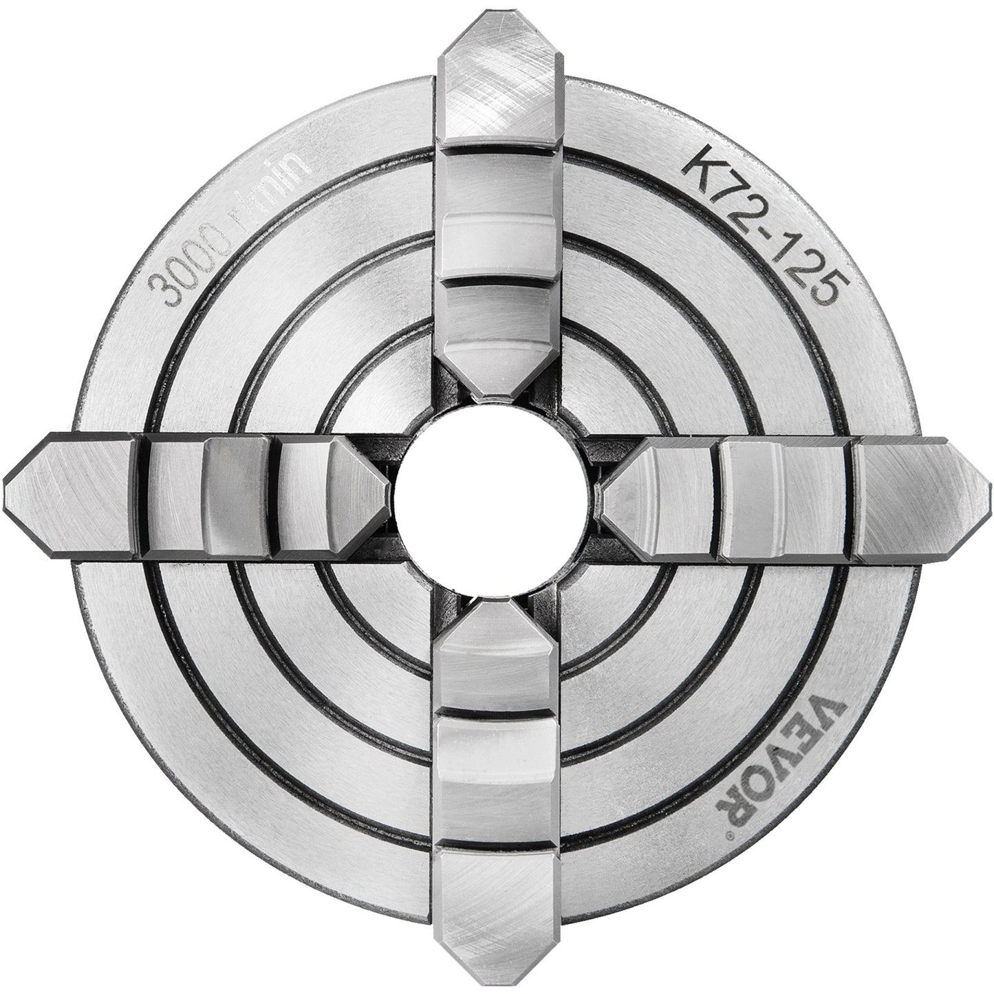 K72-125 5-Zoll-Drehfutter, unabhängig, reversibel, 125 mm, Zubehör für Mini-Drehmaschinen, 4-Backen-Drehfutter