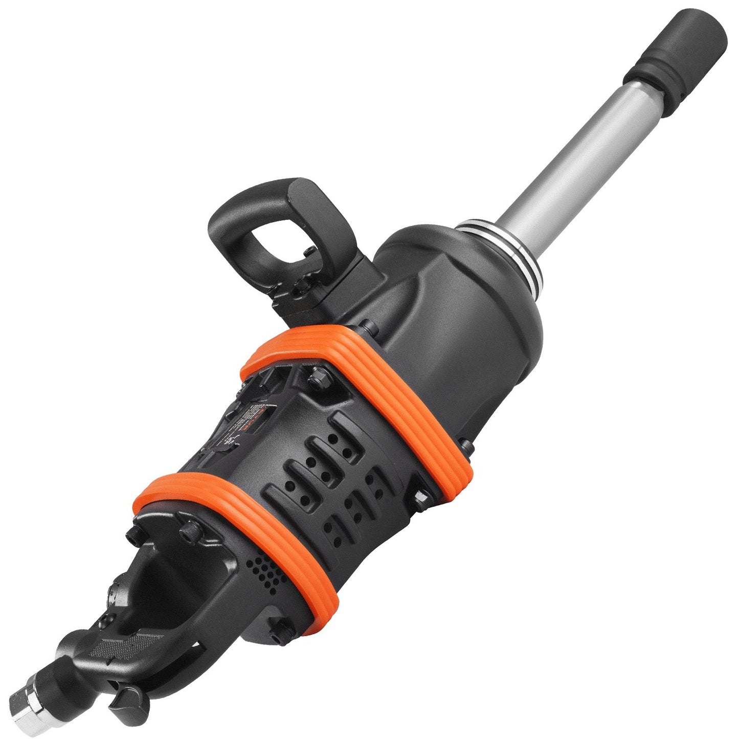 2,5 cm Druckluft-Schlagschrauber, bis zu 7016,37 Nm Drehmoment, leistungsstarke pneumatische Schlagpistole mit 20 cm verlängertem Amboss für Reparaturen und Wartung von Baumaschinen, Lkw und Bussen.