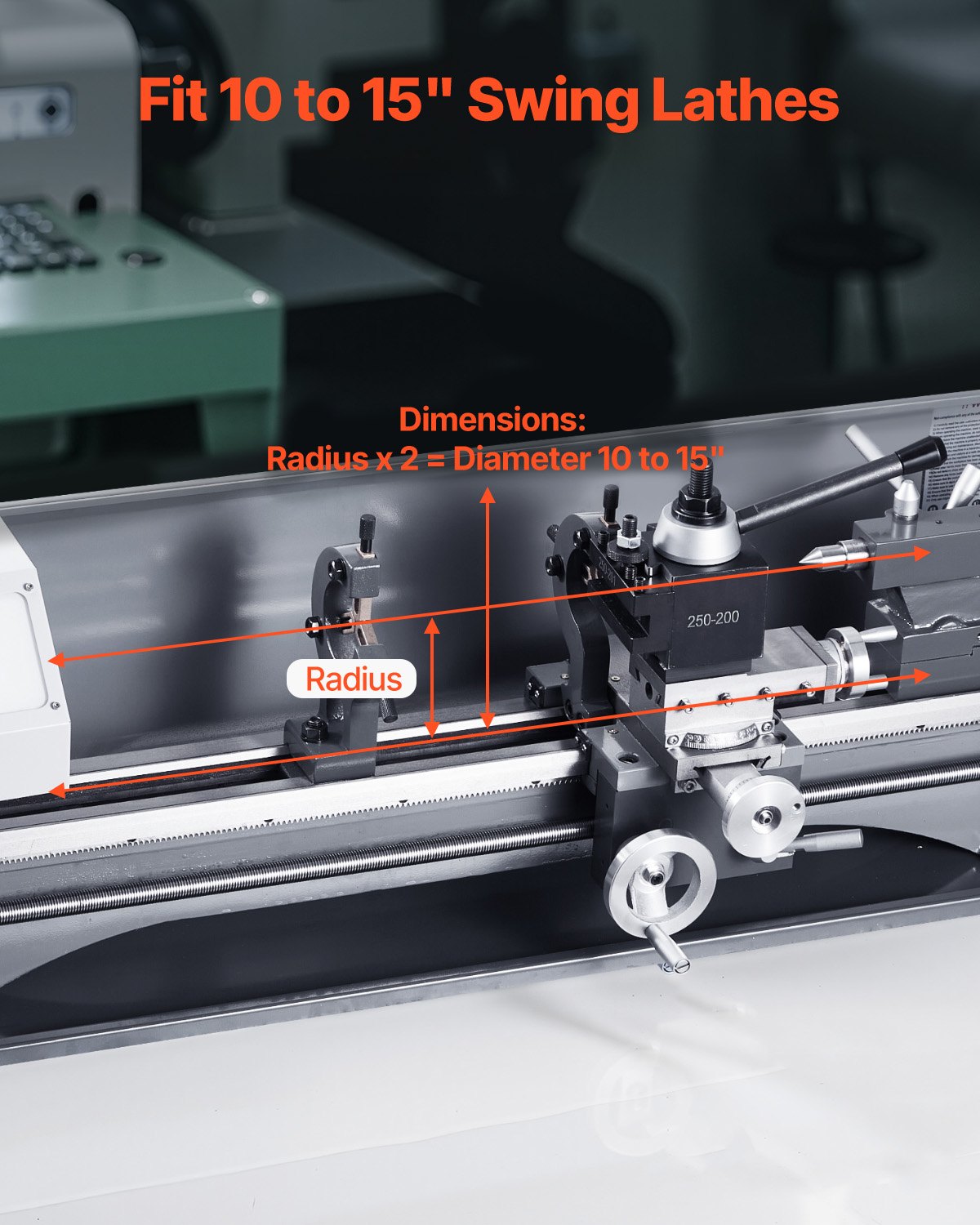 Schnellwechsel-Werkzeughalter-Set, 6-teilig, inklusive Drehmeißelhalter, Keil-Werkzeughalter mit Zubehör für Drehmeißelhalter, für Mini- und Metalldrehmaschinen mit 254–381 mm (10–15 Zoll) Drehdurchmesser, aus robustem Stahl