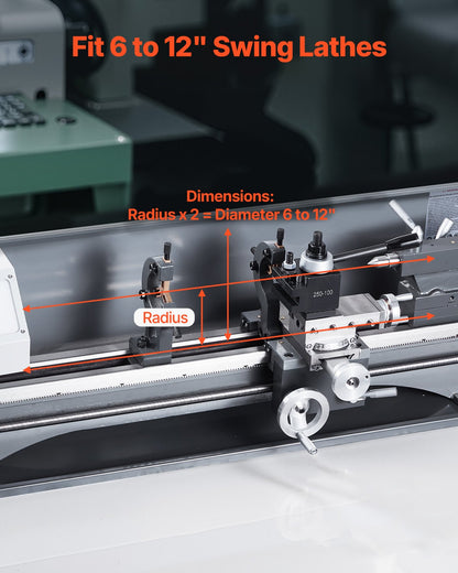 Schnellwechsel-Werkzeughalter-Set, 6-teilig, inklusive Drehmeißelhalter, Keil-Werkzeughalter mit Zubehör für Drehmeißelhalter, passend für Mini- und Metalldrehmaschinen mit 15–30 cm Drehdurchmesser, aus robustem Stahl