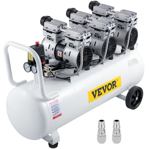 Air Compressor 22Gallon Ultra Quiet Oil-free Air Compressor 80L Tank Silent Air Compressor 2.2KW Oil free Compressor Low noise with Safe Solenoid Valve