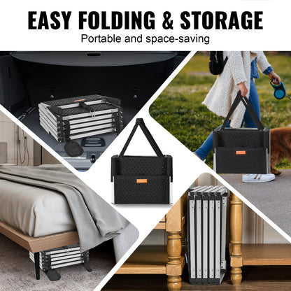 Dog Stair for Cars 5-step Folding Dog Steps Aluminum Loads up to 68 kg