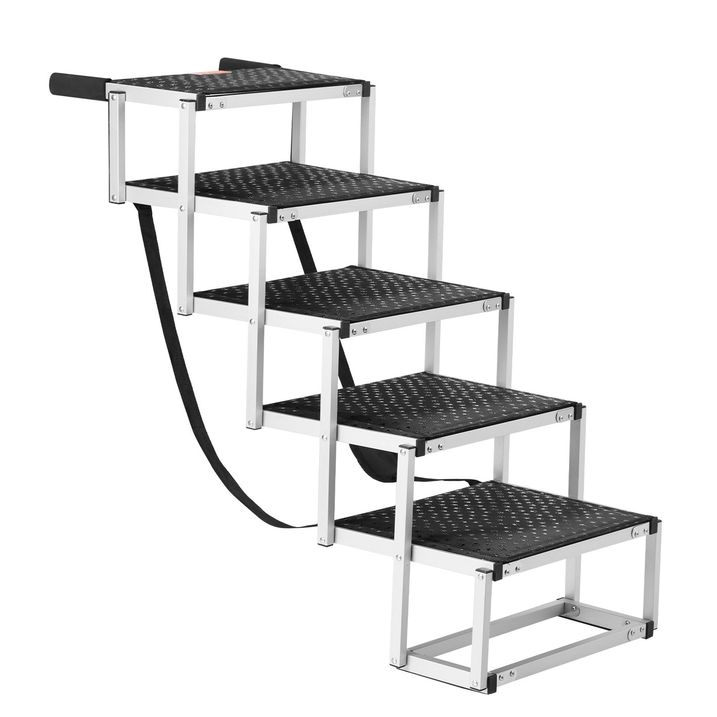 Dog Stair for Cars 5-step Folding Dog Steps Aluminum Loads up to 68 kg