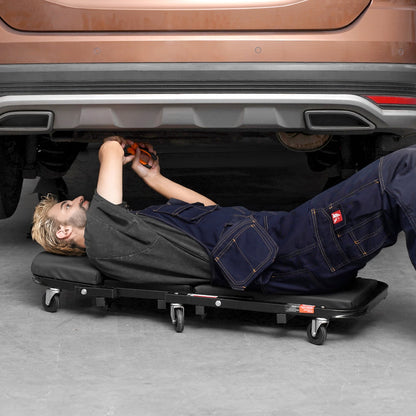 101,6 cm faltbarer Z-Garagenhocker, Werkstatthocker, Tragkraft: 204,1 kg