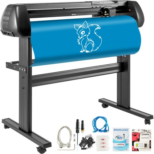 28-Zoll-Vinylschneidemaschine, Basis-Vinylplotter mit Ständer, einstellbare Schneidkraft und Geschwindigkeit, Schilderherstellung