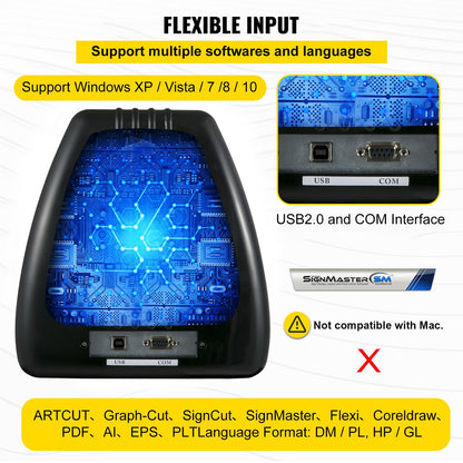 28inch Vinyl Cutter Machine Basic Vinyl Plotter Cutter with Stand Plotter Adjustable Force Speed Sign Making