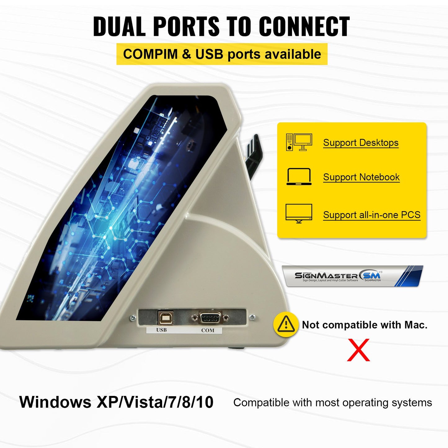 Vinylschneider 28 Zoll Vinylschneidermaschine 720 mm Papiereinzug Vinylplotter mit stabilem Bodenständer zum Schneiden von Papier Weiß