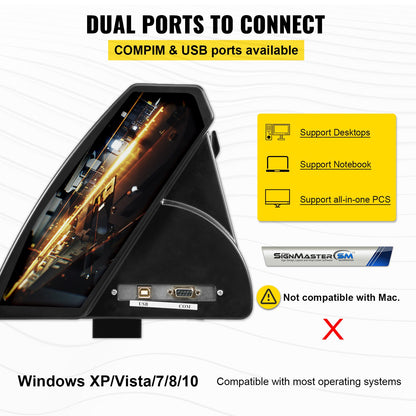 Vinylschneider 28 Zoll Vinylschneidermaschine 720 mm Papiereinzug Vinylplotter mit stabilem Bodenständer zum Schneiden von Papier Schwarz