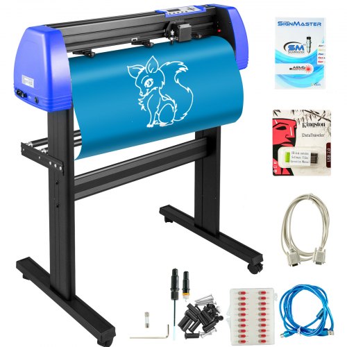 Vinylschneider 870 mm, maximale Papierzufuhr 34 Zoll, Vinylplotter mit stabilem Bodenständer, einstellbarer Kraft und Geschwindigkeit für die Schilderherstellung