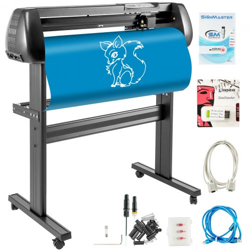 34" Vinylschneidemaschine, Basis-Vinylplotter mit Ständer, einstellbare Schneidkraft und Geschwindigkeit, Schilderherstellung