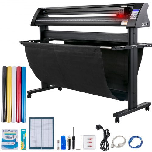 Vinylschneider, 1350-mm-Vinylplotter, LED-Bildschirmplotter, halbautomatischer integrierter Lichtschranke, kompatibel mit der SignMaster-Software für Windows, inklusive Ständer