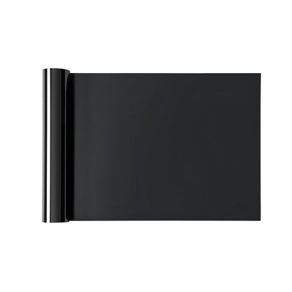 Heat Transfer Vinyl, 304.8 x 7260mm, Glossy Black HTV Iron on Vinyl Roll, Easy to Cut and Weed, Strong Adhesion, Compatible with Cutting Machines, for Various Materials, T-shirts, Pillows, Hats