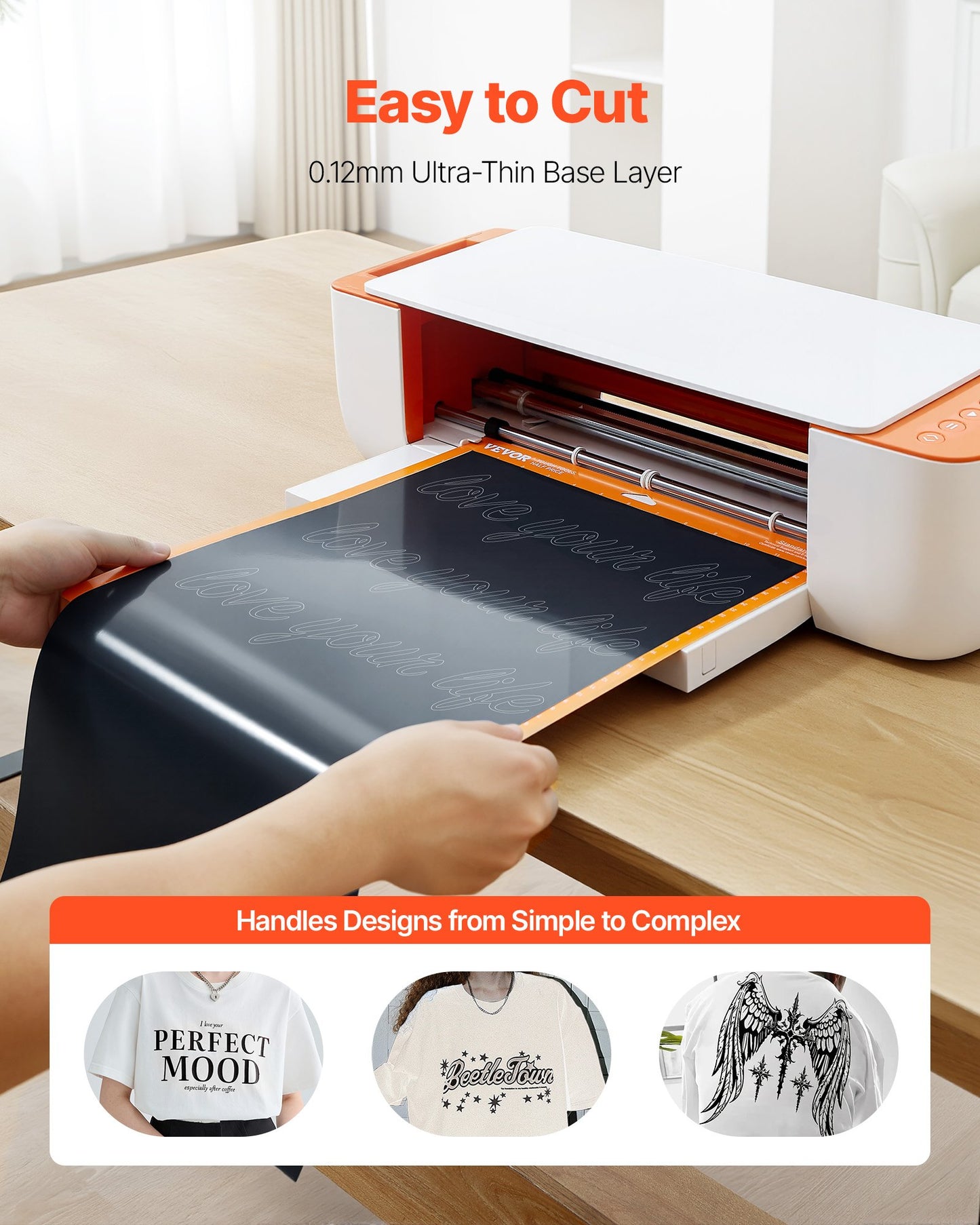 Transferfolie, 304,8 x 21336 mm, glänzend schwarz, Bügelfolie auf Rolle, leicht zu schneiden und zu entgittern, starke Haftung, kompatibel mit Schneidemaschinen, für verschiedene Materialien, T-Shirts, Kissen, Hüte