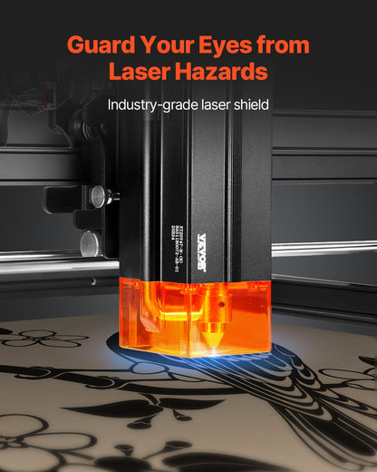 Lasergravierer, 20 W Leistung, Lasergravur- und Schneidemaschine, Arbeitsbereich 35 x 40 cm, Vorschubgeschwindigkeit 10.000 mm/min, fokussierter Laserstrahl mit Augenschutz, für Holz und bestimmte Metalle