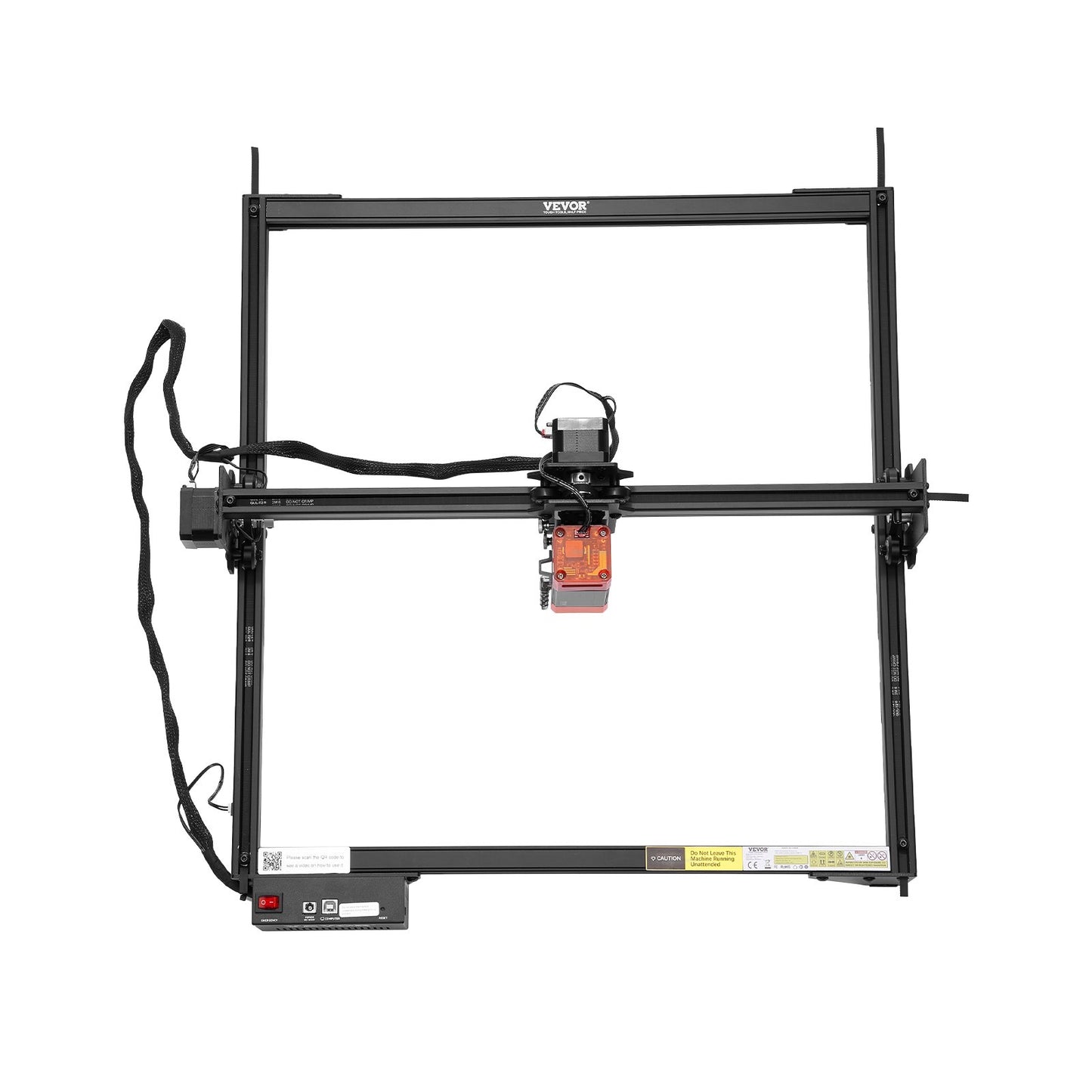 Lasergravierer, 5 W Leistung, Lasergravur- und Schneidemaschine, Arbeitsbereich 38 x 40 cm, Vorschubgeschwindigkeit 10.000 mm/min, fokussierter Laserstrahl mit Augenschutz, geeignet für Holz und bestimmte Metalle