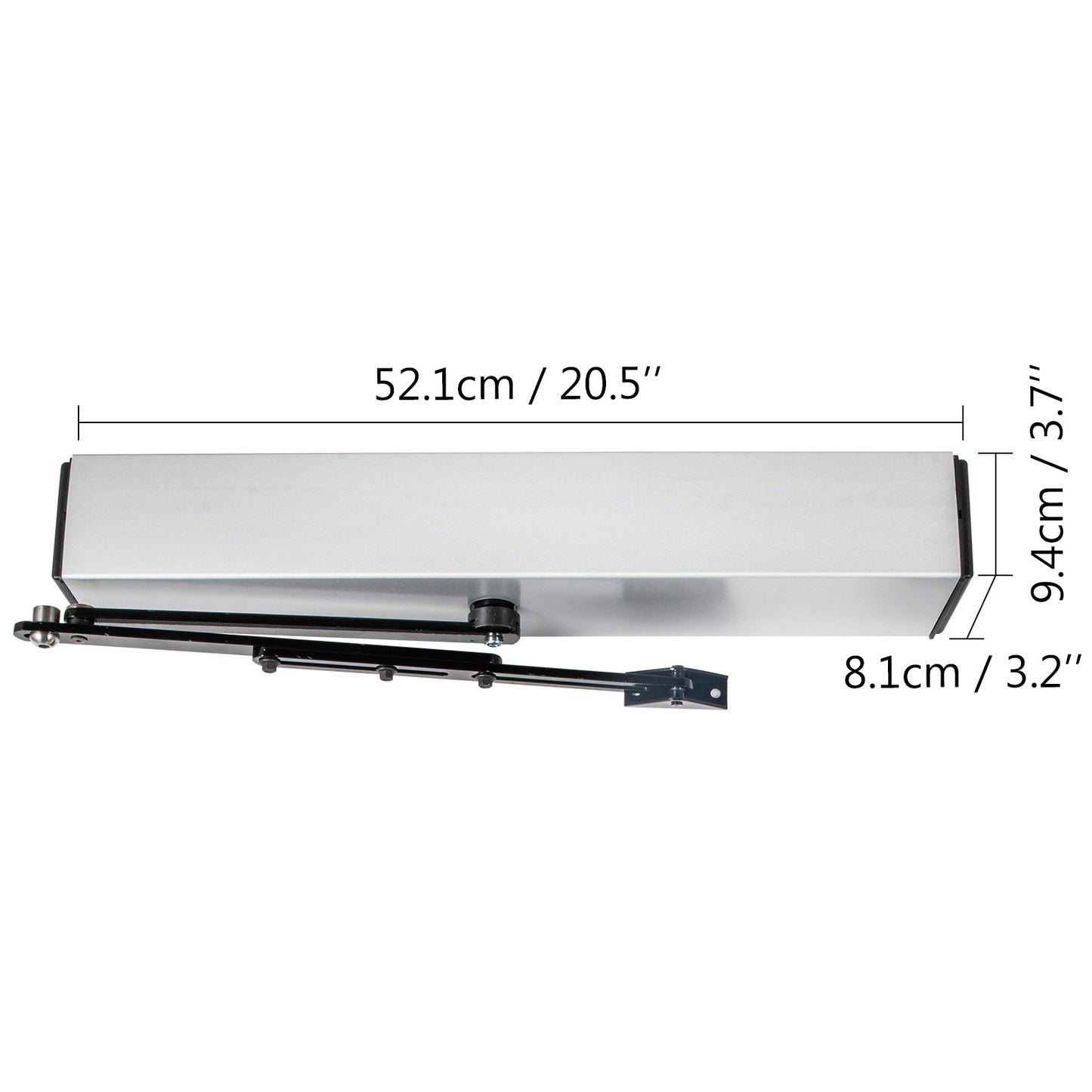 Elektrischer Türöffner/Türschließer, 10 kg, 110–240 V, automatischer Türöffner, barrierefreier Türöffner, automatischer Drehtüröffner, 50 W, Drehtüröffner, 120° verstellbar, Aluminiumlegierung