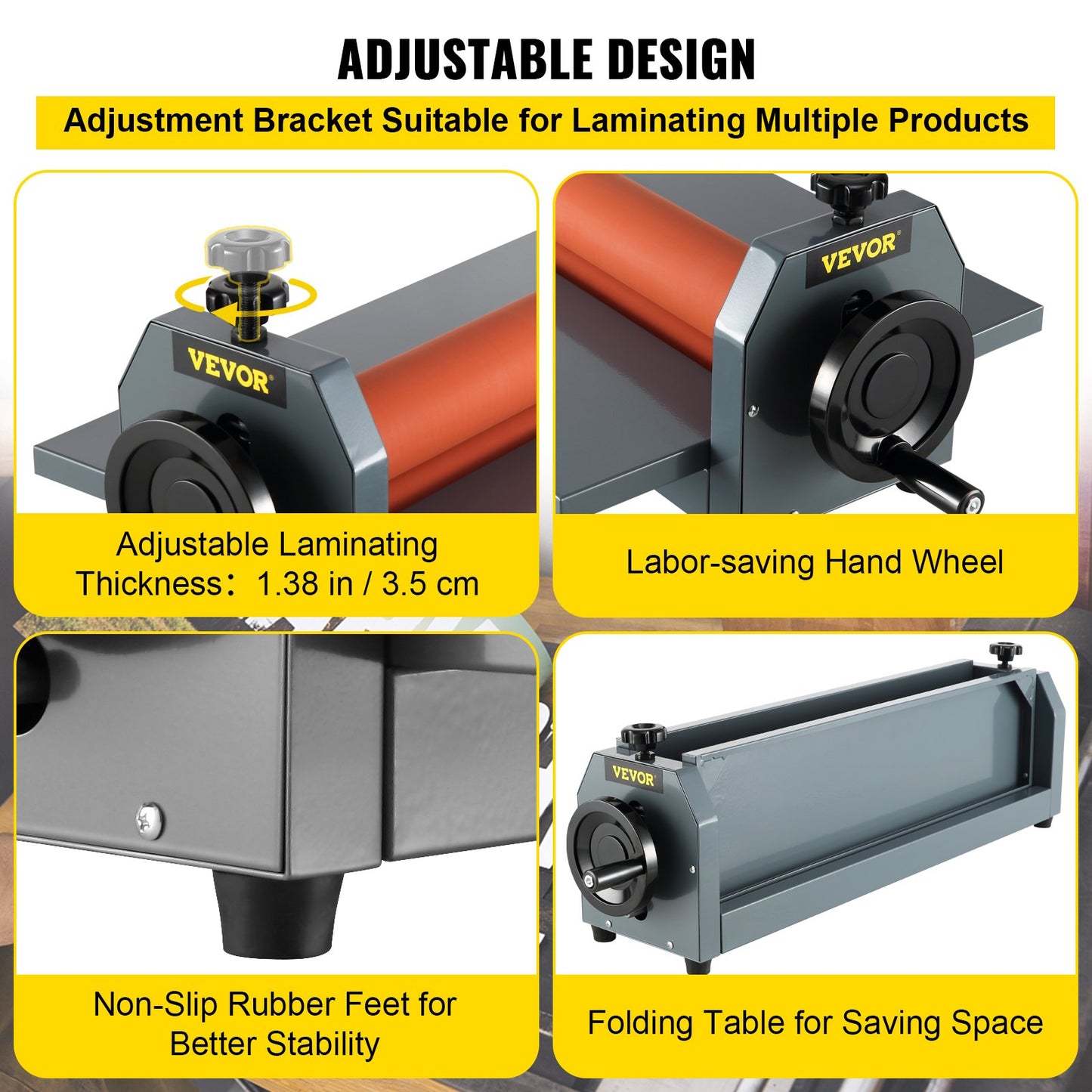 25.5" 650MM Manual Cold Roll Laminator Vinyl Photo Film Mounting Laminating Machine Cold Roll Laminating Machine