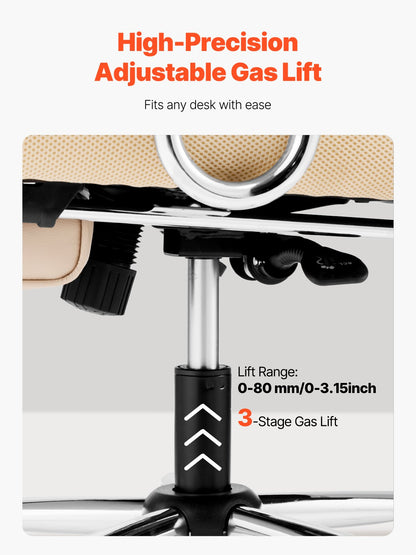 Chefsessel, Hochlehner mit Fußstütze und abnehmbaren Armlehnen, ergonomischer Schreibtischstuhl mit hochelastischem Schaumstoffkissen, drehbarer Rollstuhl aus PU-Leder für Arbeit, Studium und Gaming, Braun