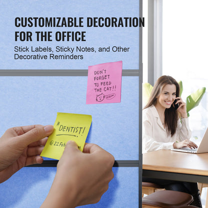 Bürotrennwand, 2-teilig, freistehend, zur Raumtrennung und Lärmreduzierung, hellblau