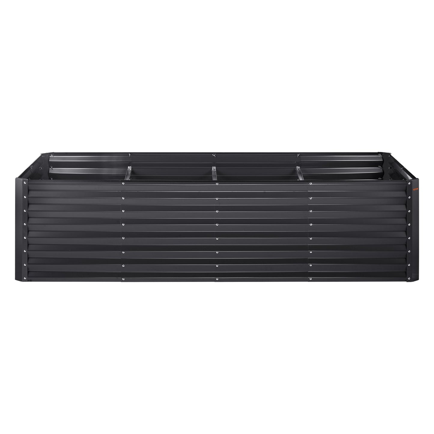 Raised Garden Bed,94.5x 47.2 x 23.6 inch Galvanized Metal Planter Box, Outdoor Planting Boxes with Open Base, for Growing Flowers/Vegetables/Herbs in Backyard/Garden/Patio/Balcony, Dark Gray