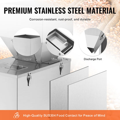 Particle Filling Machine, 0.044-11 lbs/20-5000g, Automatic Filler Machine with Foot Pedal, Stainless Steel Weighing Filling Machine, Weigh Filler for Beans Seeds Grains Tea Granular Packing