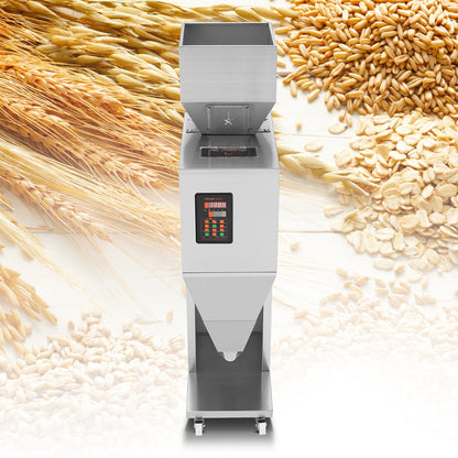 Particle Filling Machine, 0.044-11 lbs/20-5000g, Automatic Filler Machine with Foot Pedal, Stainless Steel Weighing Filling Machine, Weigh Filler for Beans Seeds Grains Tea Granular Packing