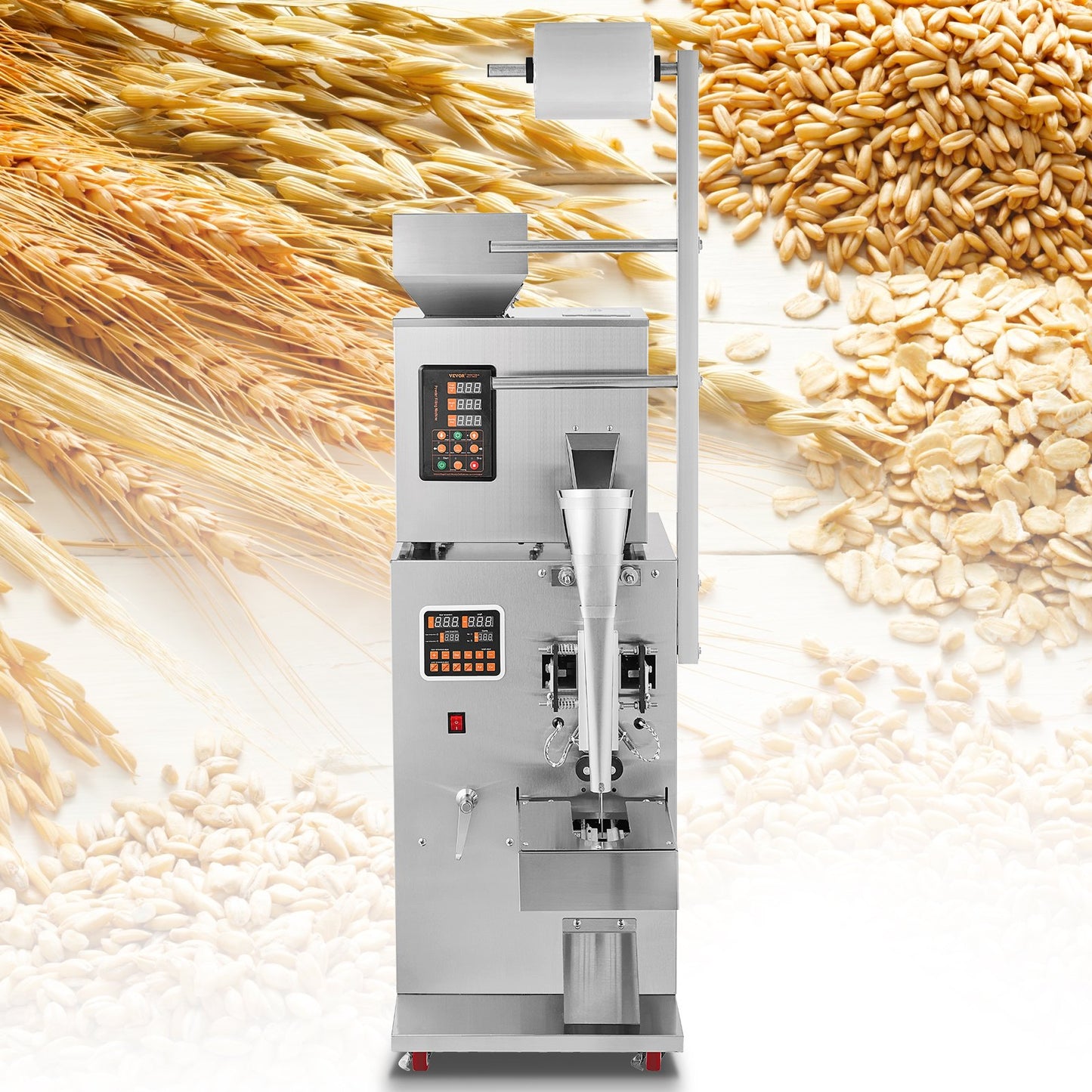 Automatic Particle Packaging Machine, 0.002-0.22lbs/1-100g, Multi-Function Pouch Powder Sachet Weighting Filling Packing Machine, Powder Filler Machine for Tea Seeds Grains Flour Beans Glitter