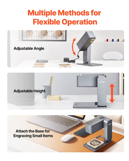 Tragbarer Lasergravierer, 600 mm/s Hochgeschwindigkeit, 5 W Handgraviergerät, DIY-Lasergravierer- und Schneide-Basisset, für Metall, Holz, Leder, Acryl, Fiberglas, Schmuck und Glas (Einzellaser, blau).