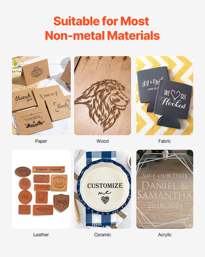 Tragbarer Lasergravierer, 600 mm/s Hochgeschwindigkeit, 5 W Handgraviergerät, DIY-Lasergravierer- und Schneide-Basisset, für Metall, Holz, Leder, Acryl, Fiberglas, Schmuck und Glas (Einzellaser, blau).