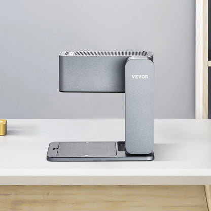 Tragbarer Lasergravierer, 600 mm/s Hochgeschwindigkeit, 5 W Handgraviergerät, DIY-Lasergravierer- und Schneide-Basisset, für Metall, Holz, Leder, Acryl, Fiberglas, Schmuck und Glas (Einzellaser, blau).