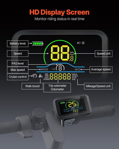 1000-W-Elektrofahrrad-Umbausatz, 48-V-420-U/min-26-Zoll-Vorderrad-Nabenmotor-Kit mit verbessertem Geschwindigkeitsregler, Gasgriff-Kit, LCD-Display und PAS-System für Rennräder
