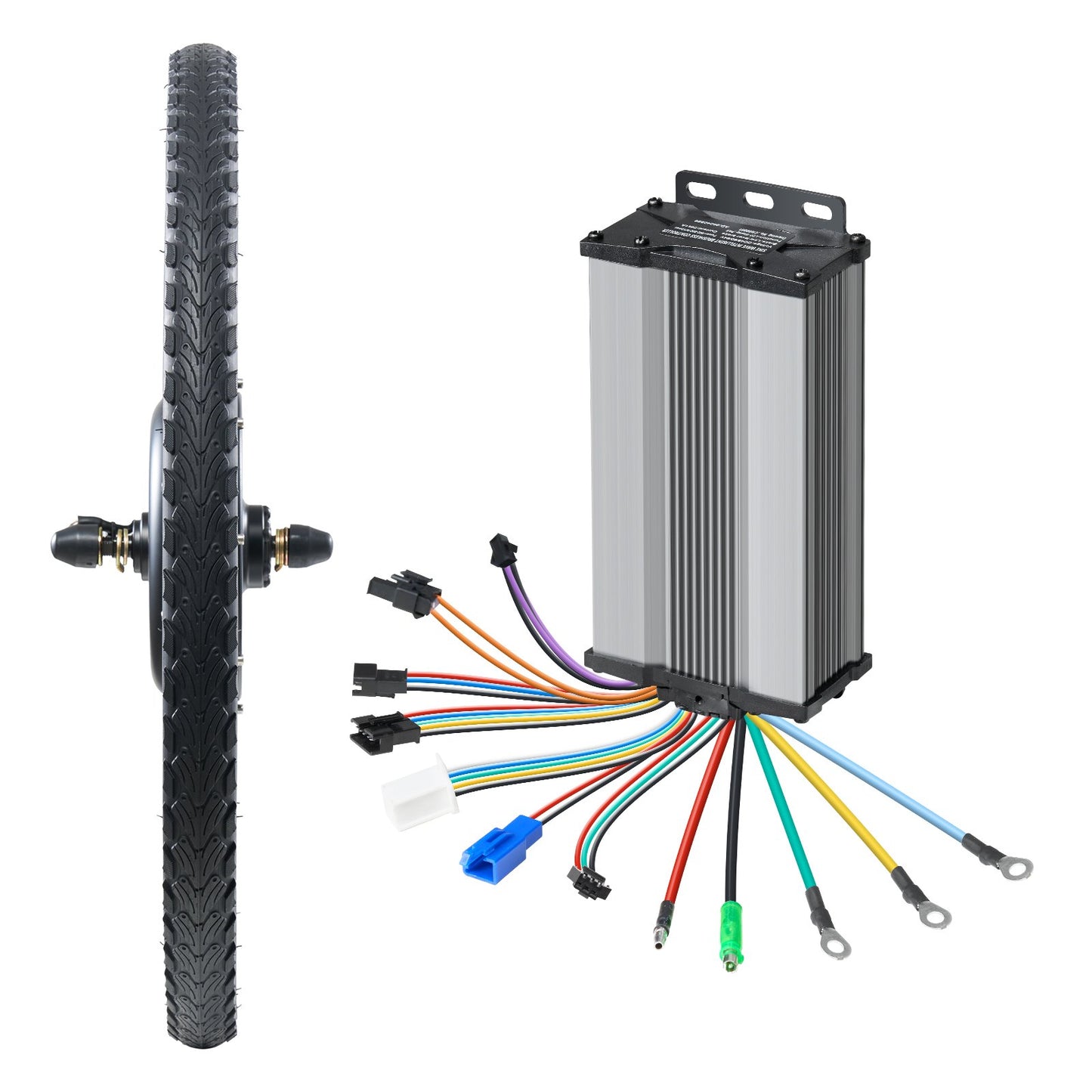 1000-W-Elektrofahrrad-Umbausatz, 48-V-420-U/min-26-Zoll-Vorderrad-Nabenmotor-Kit mit verbessertem Geschwindigkeitsregler, Gasgriff-Kit, LCD-Display und PAS-System für Rennräder