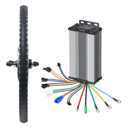 1000-W-Elektrofahrrad-Umbausatz, 48-V-420-U/min-26-Zoll-Vorderrad-Nabenmotor-Kit mit verbessertem Geschwindigkeitsregler, Gasgriff-Kit, LCD-Display und PAS-System für Rennräder