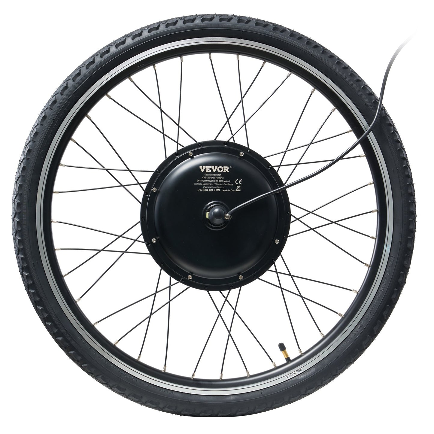 1000-W-Elektrofahrrad-Umbausatz, 48-V-420-U/min-26-Zoll-Vorderrad-Nabenmotor-Kit mit verbessertem Geschwindigkeitsregler, Gasgriff-Kit, LCD-Display und PAS-System für Rennräder