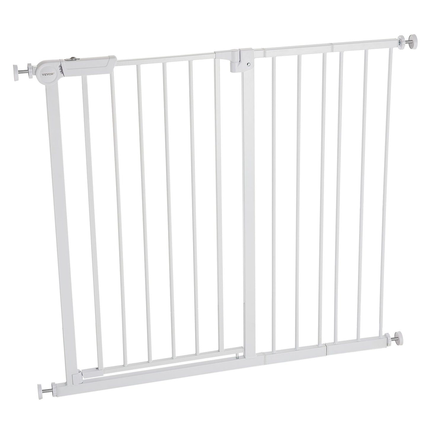 Baby Gate, 26-40 Inches Adjustable Width, 36 Inches High Dog Gate, Easy Step Walk Thru, for Child Pet Security, Pressure Mount Kit, Wall Cups, One-Hand Open, for Stairs and Doorways, White