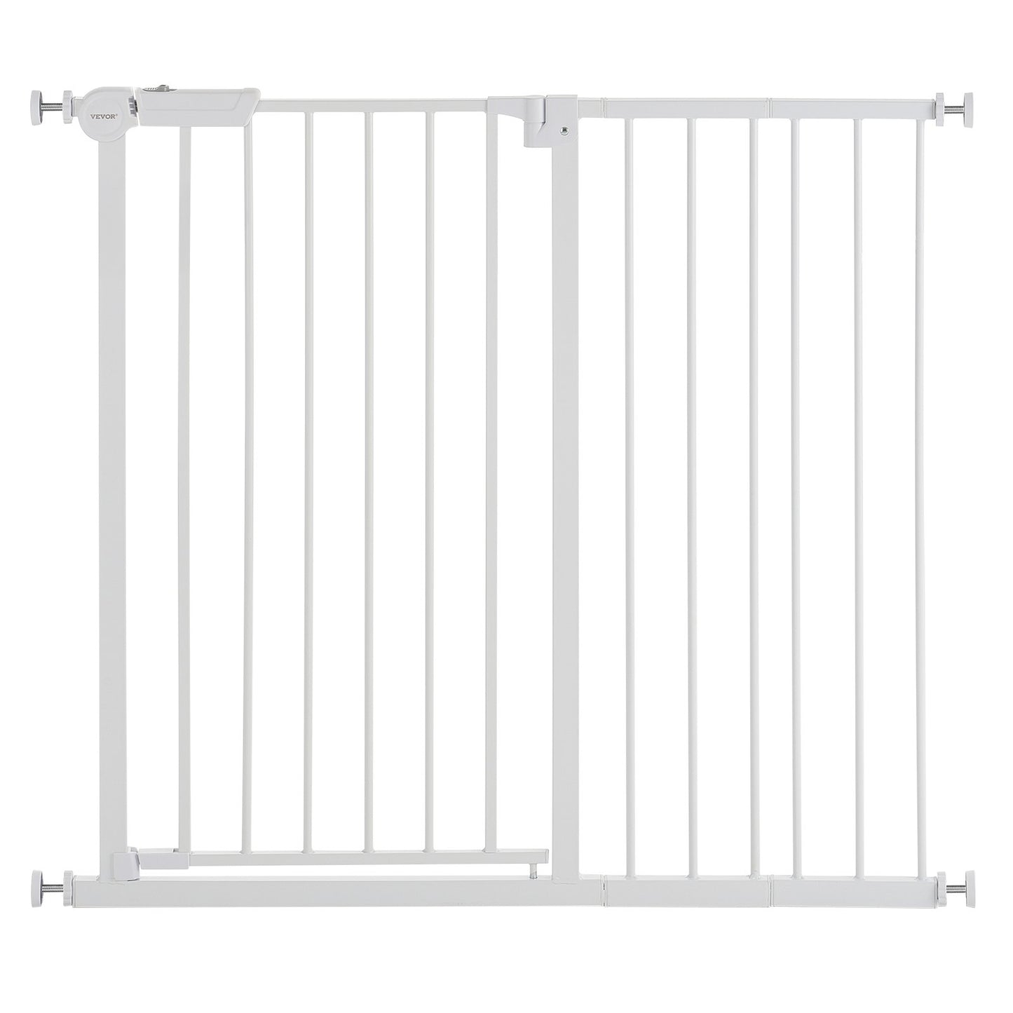 Baby Gate, 26-40 Inches Adjustable Width, 36 Inches High Dog Gate, Easy Step Walk Thru, for Child Pet Security, Pressure Mount Kit, Wall Cups, One-Hand Open, for Stairs and Doorways, White