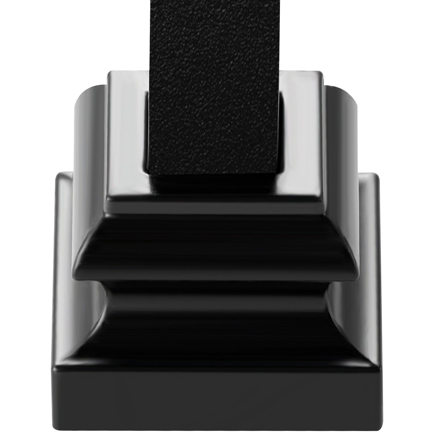 Aluminum Alloy Baluster Shoes Stair Flat Shoe with Screw Holes for 1/2 Inch Square Scroll Basket Twist Knuckle Staircase Balusters Metal Spindle Railing, Satin Black (50 Pcs)