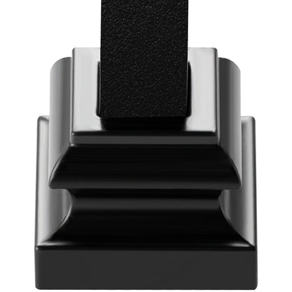 Aluminum Alloy Baluster Shoes Stair Flat Shoe with Screw Holes for 1/2 Inch Square Scroll Basket Twist Knuckle Staircase Balusters Metal Spindle Railing, Satin Black (50 Pcs)