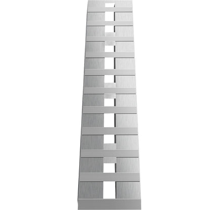 152,4 x 30,5 cm Aluminium-Anhängerrampen, 2721,6 kg Gesamtgewicht, Biberschwanz-Hakenende, 1 Paar, 2 Rampen