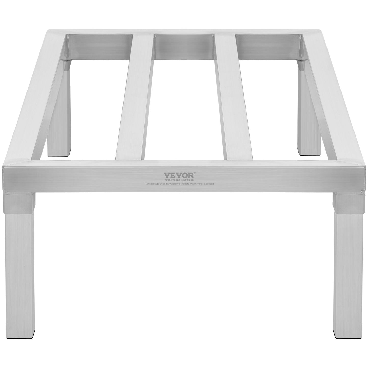 Aluminum Dunnage Rack, 48” x 20” Commercial Food Floor Rack, 12” Off the Floor, 1800 lbs Capacity All-Welded Aluminum Storage Rack, for Storage in Restaurants, Kitchens, Garages and Vehicles