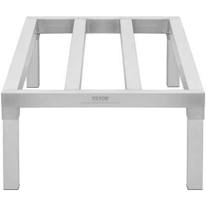 Aluminum Dunnage Rack, 48” x 20” Commercial Food Floor Rack, 12” Off the Floor, 1800 lbs Capacity All-Welded Aluminum Storage Rack, for Storage in Restaurants, Kitchens, Garages and Vehicles