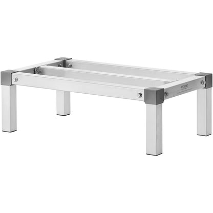 Aluminium-Lagerregal, 24" x 14" Gewerbe-Lebensmittelregal, 8" über dem Boden, 1000 lbs Tragkraft, verstellbares Aluminium-Lagerregal, für die Lagerung in Restaurants, Küchen, Garagen und Fahrzeugen