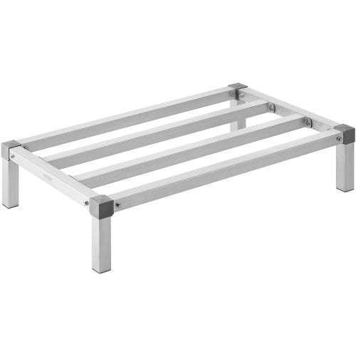 Aluminum Dunnage Rack, 36” x 20” Commercial Food Floor Rack, 8” Off the Floor, 1000 lbs Capacity All-Welded Aluminum Storage Rack, for Storage in Restaurants, Kitchens, Garages and Vehicles